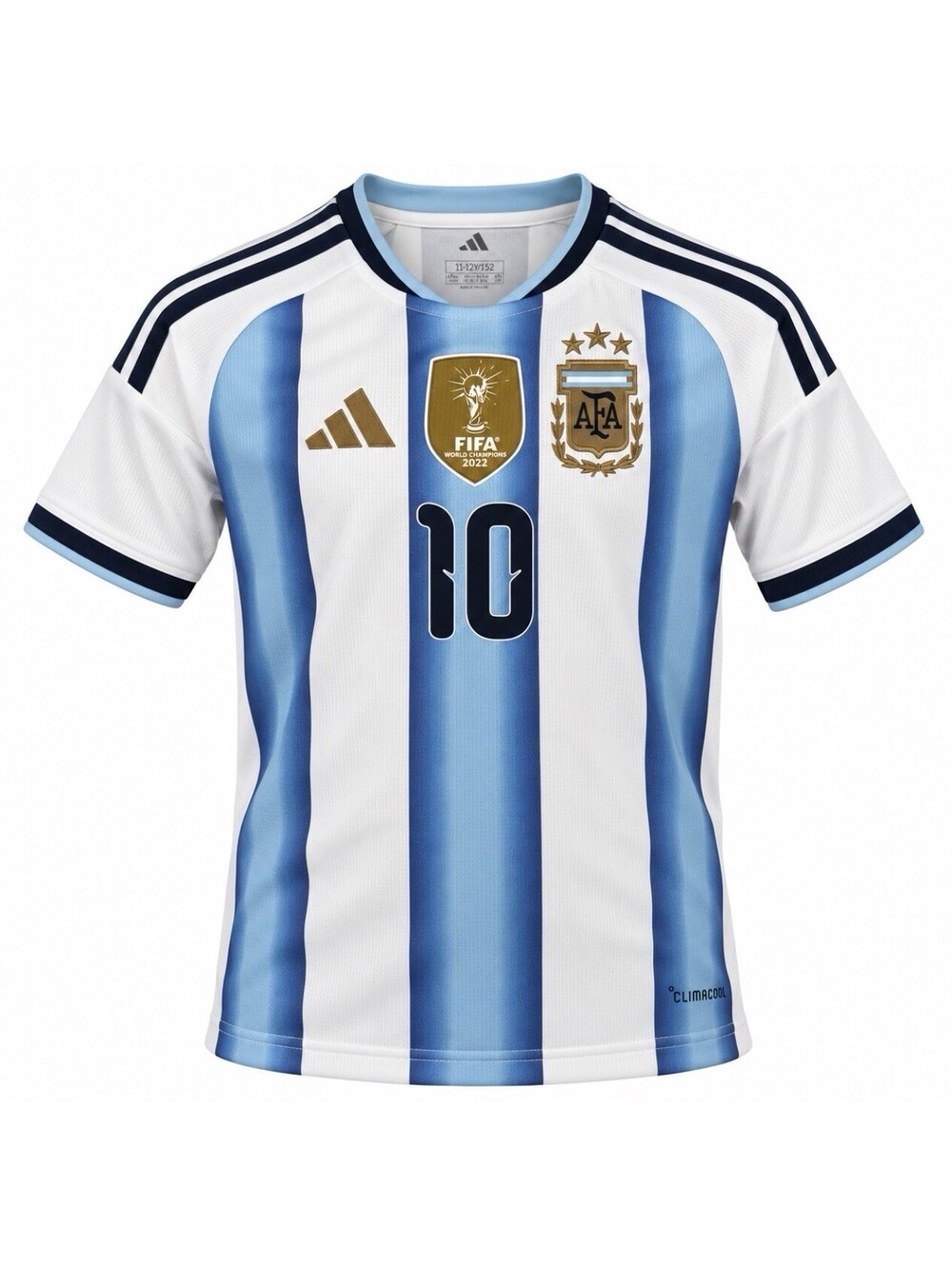 Adidas Argentina Lionel Messi #10 Youth Jersey M 11-12Y 152 World Champions 2022